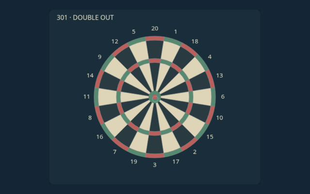 Darts 301 playing interface